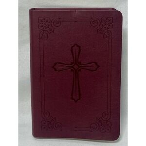 Zondervan NIV Compact Bible Italian Duo Tone‎ Faux Leather Dark Red Embossed